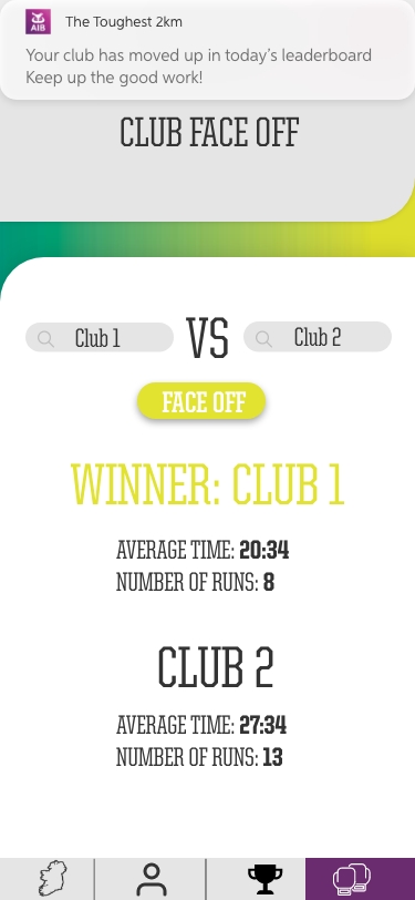 Club face-off feature